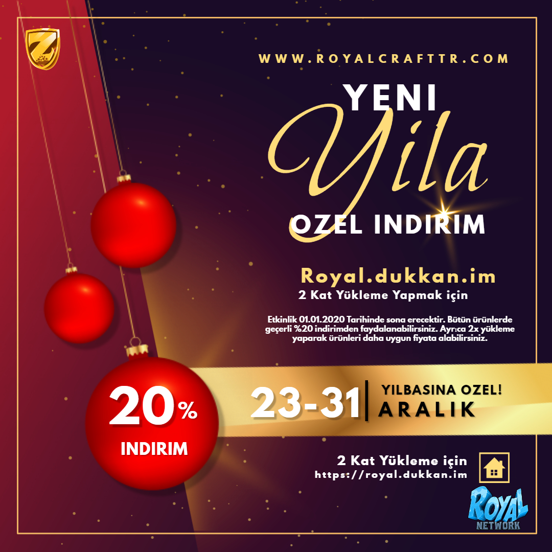 RoyalCraftTR's tweet photo. 2020 YILINA ÖZEL %20 İNDİRİM!

2020 yılına girmemize sayılı günler kaldı ve Royal Craft Network olarak yine sizi düşünerek Bütün ürünlerde geçerli %20 İndirim kampanyamızı başlattık!

Kampanya geçerlilik tarihi 23.12.2019-31.12.2019 

#2020 https://t.co/tXNghDQULW