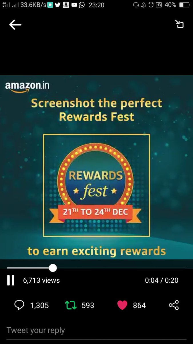 sonalirout131's tweet photo. @amazonIN @FLYINMINI Here's My Perfect screenshot of the perfect #RewardsFest @amazonIN 😍 #AmazonRewardsFest
Join
@KalyaniRout6
@SanjayMsd07
@FLYINMINI https://t.co/TBqRjzHOsh