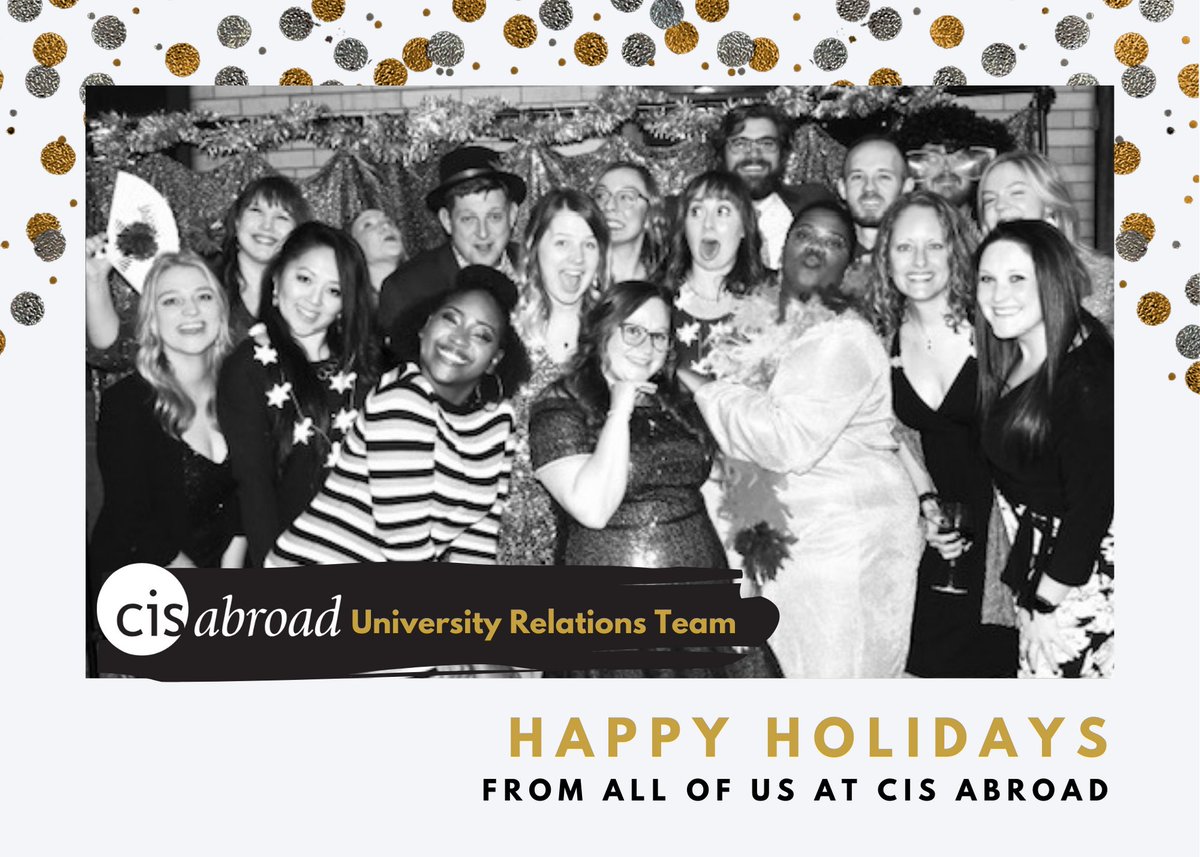 From all of us at CIS Abroad (even the office dogs!), we wish you a joyful holiday season and a Happy New Year.