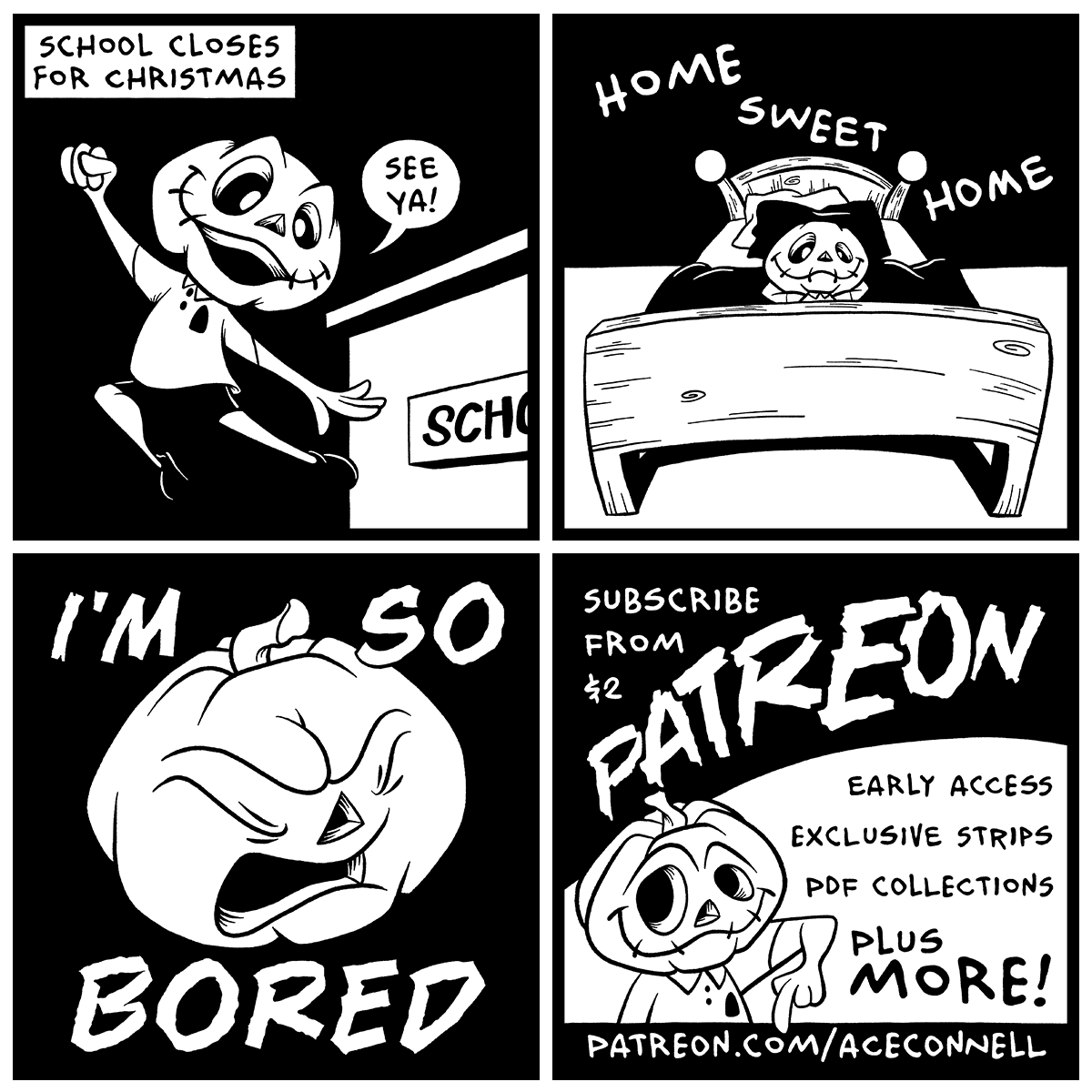 tikipopink's tweet photo. Bye bye school, it’s Christmas time 🎄🎅🏼🎄
​
​ ​ #funnycomic #webcomic #webcomics #webcomicartist #jackofallgrades #artist #funnycomics #comedy #funnycomicstrips #funnycomicstrip #comicstrip #comicstrips #comedycomic #spookycomic #jackolantern https://t.co/Y4QOpdA2Xj