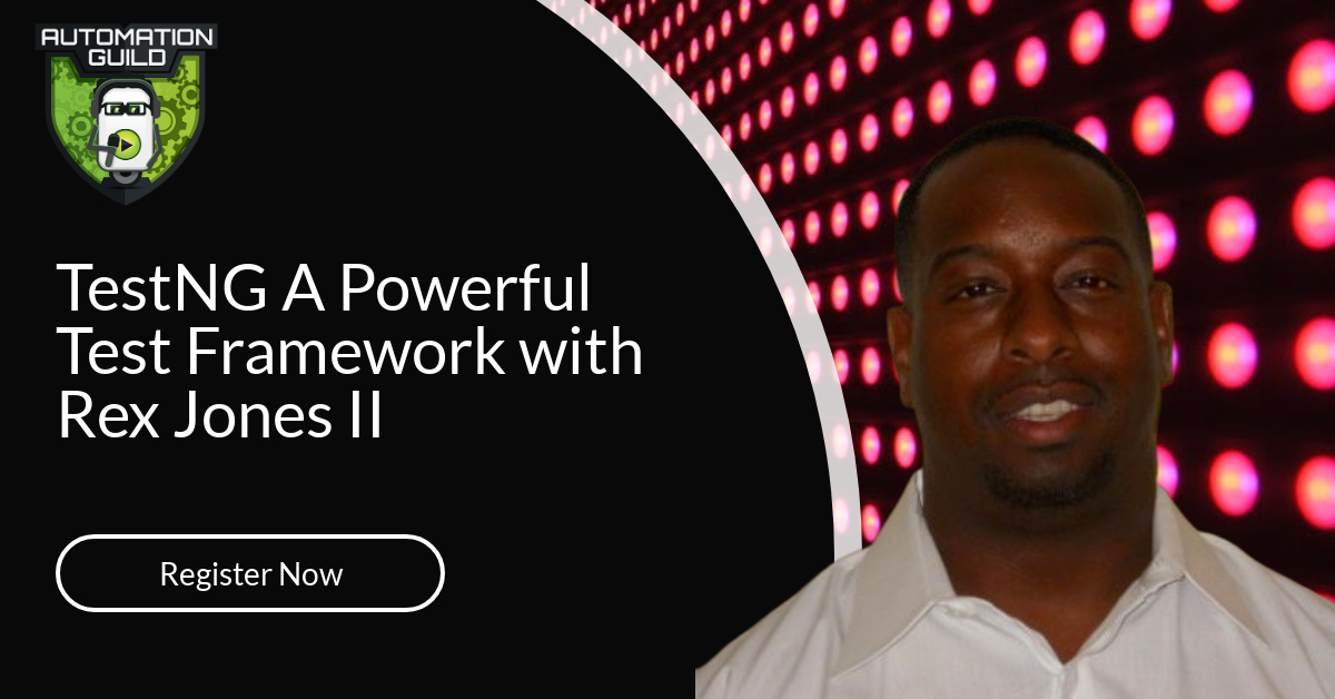 joecolantonio's tweet image. Join Rex Jones II @RexJonesII at the upcoming #automationguild to discover How to Create a Powerful #automationframework with #TestNG amp.gs/iWJJ
