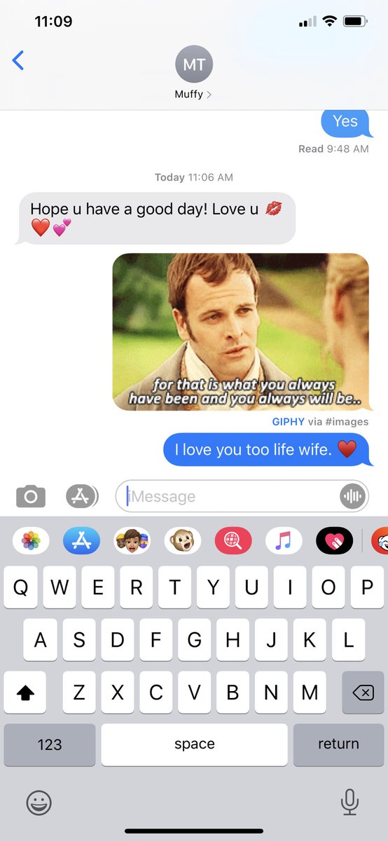 nbuis's tweet photo. When your #LifeWife wants to make sure you have a good day.....that or #textingishard and @arob_arob is anxiously waiting for his daily love note. ππ #BFF https://t.co/gnk1OTkher