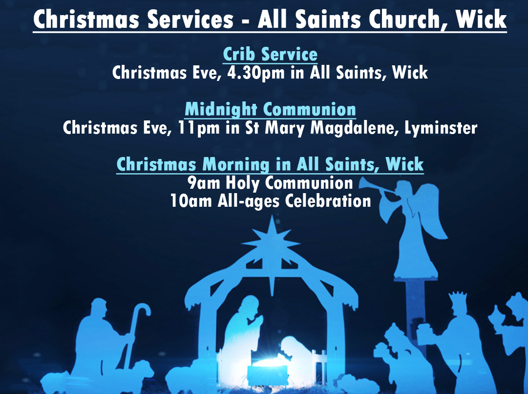 allsaintswick's tweet photo. You're invited to join us for our Christmas services... #FollowTheStar #Wick #Lyminster #Christmas #JoytotheWorld https://t.co/A6DPsv296l