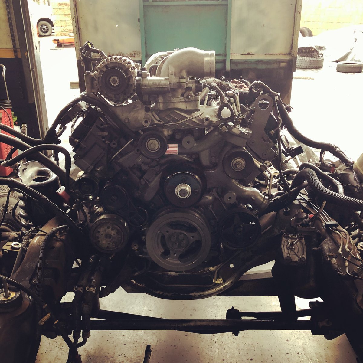 ss_repair's tweet photo. More progress on our Ford F-350 power stroke 6.0L turbo diesel engine replacement. #ss_repair #jasperengines #jasperwebsites #ford #f350 #superduty #sixoh #powerstroke #turbo #diesel #dieseltrucks #onestopshop #socal #losangeles #area #montebello #ca https://t.co/CtLa94QOFq