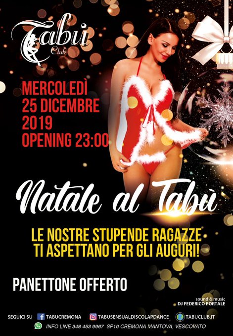 24-25 dicembre 2019 - NATALE AL TABU' SENSUAL DISCO - LAP DANCE - VESCOVATO - CREMONA EMfgvnIWoAAdscV?format=jpg&name=small