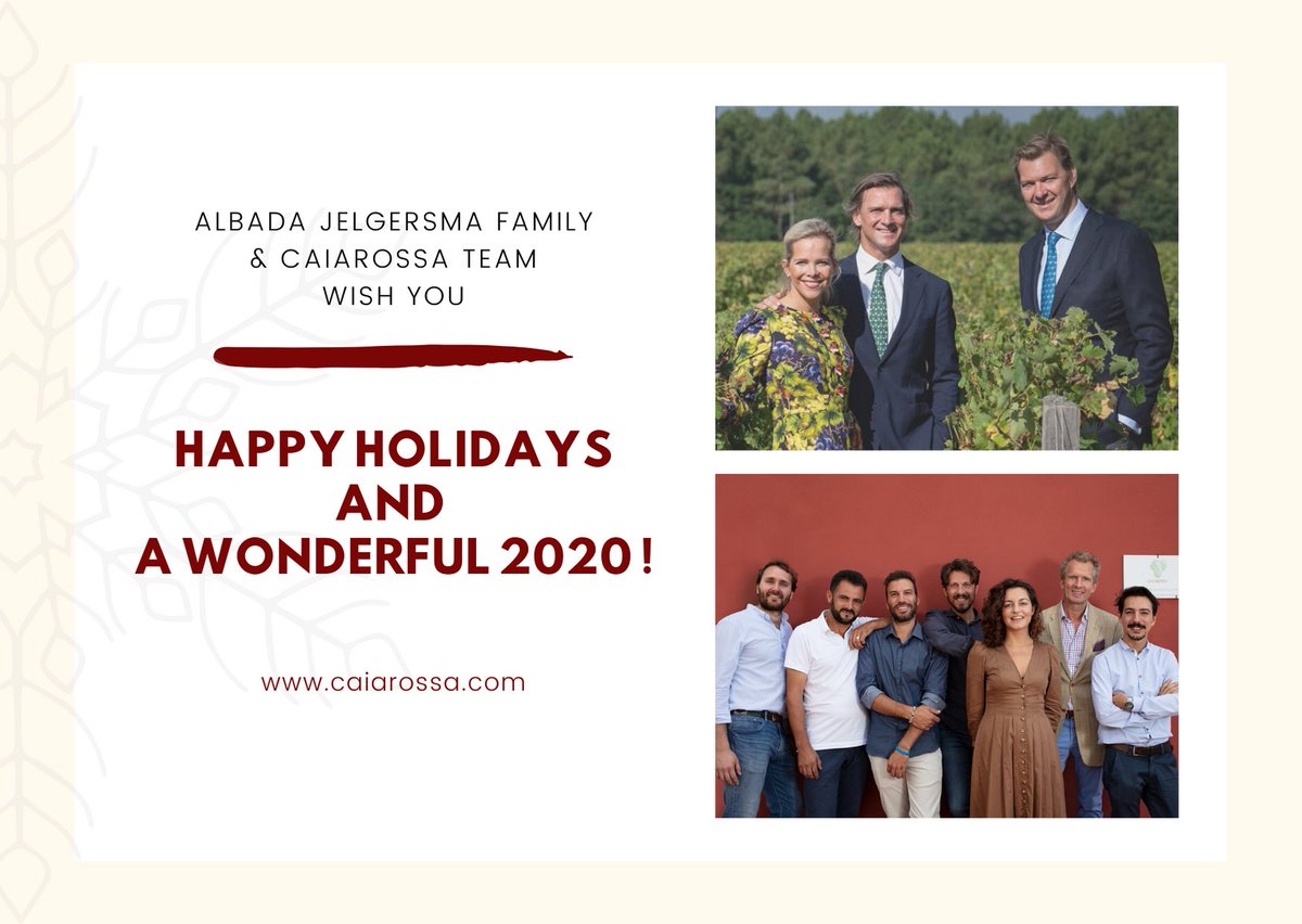 We wish you Happy Holidays and a 2020 full of Joy and Love!
Book your visit at visit@caiarossa.wine