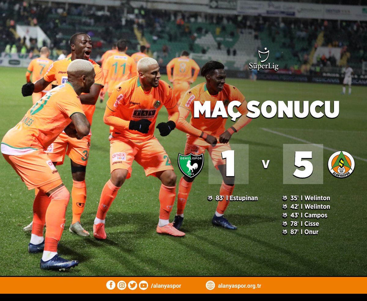 Denizlispor 1-5 Aytemiz Alanyasporumuz (Maç sonucu)