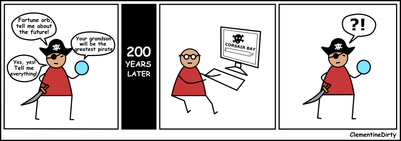 ClementineDirty's tweet photo. The Greatest Pirate Ever! #comics #humor #funny #piracy https://t.co/iDZMEK9XYS