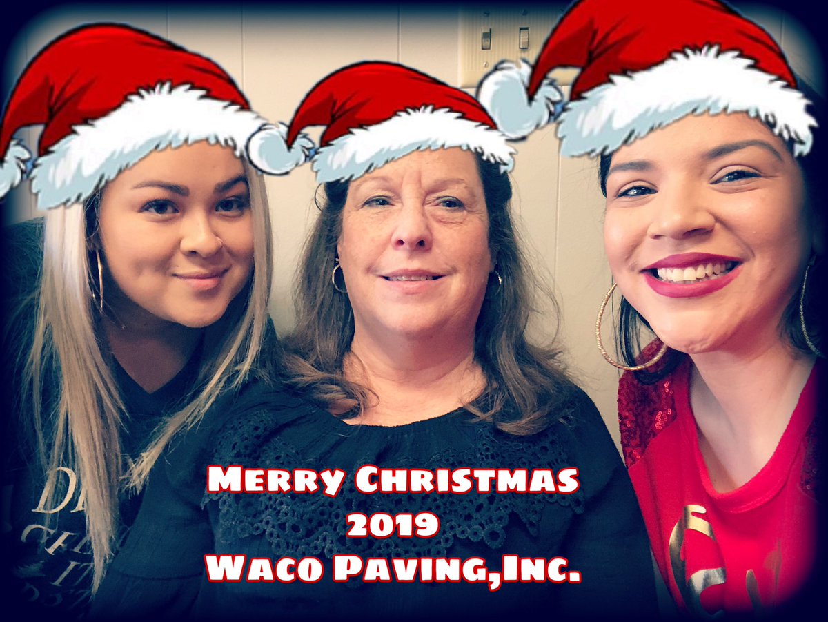 Wishing you all a Merry Christmas and Happy Holidays from Waco Paving, Inc. office staff!! 🎄🎁🎅 #WacoPaving #MerryChristmas #HappyHolidays