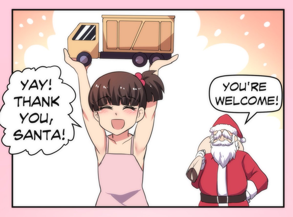 Merry Christmas from cute anime girl santa! ? 
