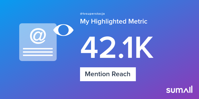 tvsuperstacja's tweet photo. My week on Twitter 🎉: 1 Mention, 42.1K Mention Reach. See yours with https://t.co/I5UAMkodPF https://t.co/QcjJvagP8J