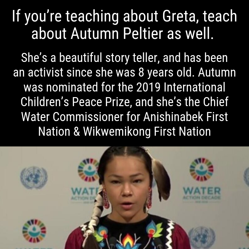 NAYAFam's tweet image. In 2019, we have seen youth demand action to curb climate change, including students at Many Nations Academy. Greta Thunberg was named Time's Person of the Year. We want to give a shoutout to the young, Indigenous environmental activist Autumn Peltier. #YouthWillLeadTheWay