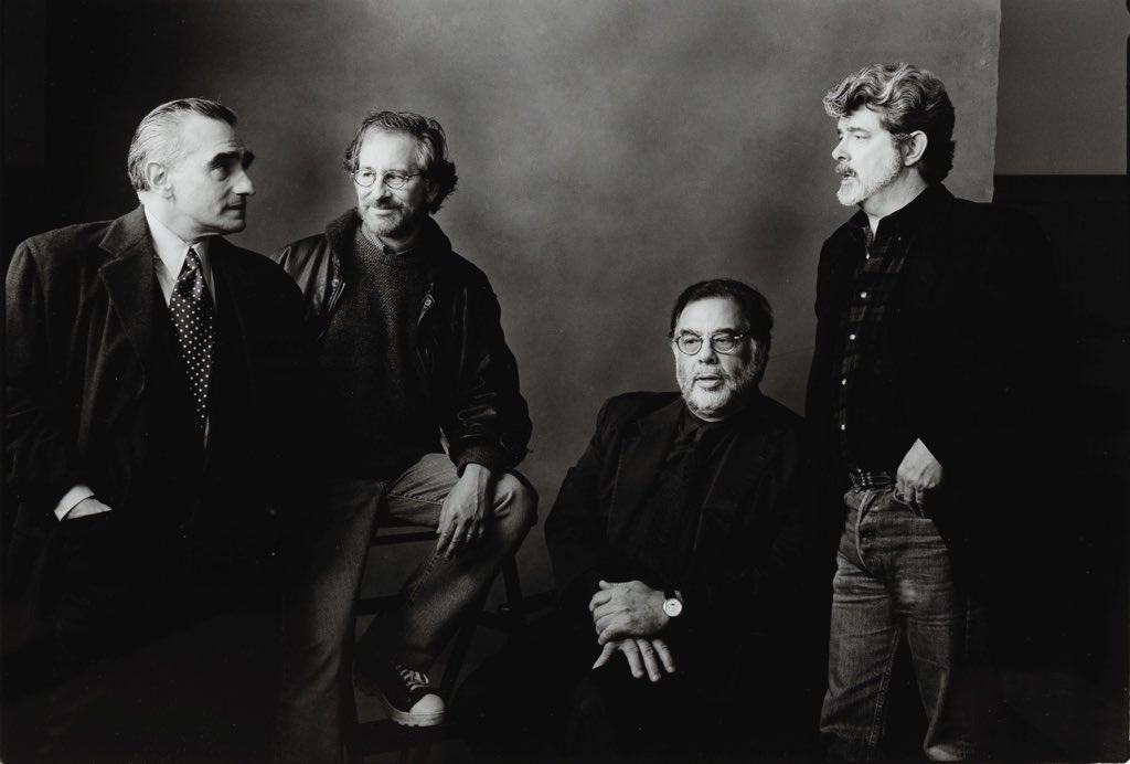 Lost In Film on Twitter: &quot;Martin Scorsese, Steven Spielberg, Francis Ford  Coppola and George Lucas. Photo: Annie Leibovitz, 1996.… &quot;