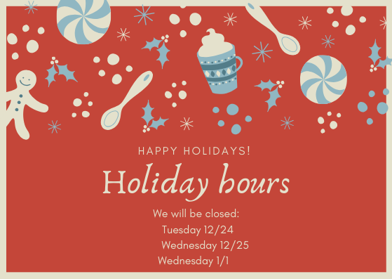 Happy holidays from all of us at Blastrac! 
Please note our holiday hours. 
We will return phone calls and emails as soon as we return.