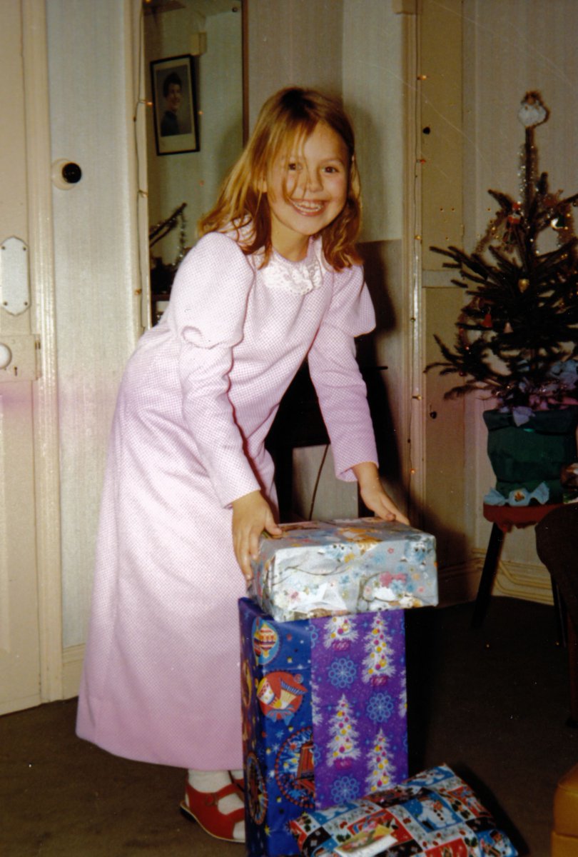 SalnPage's tweet photo. Christmas 1973 at Grandparents' in Yaxley, Suffolk. Crimpelene dress made by my mother. #fromwayback https://t.co/FTvcwbrpuC