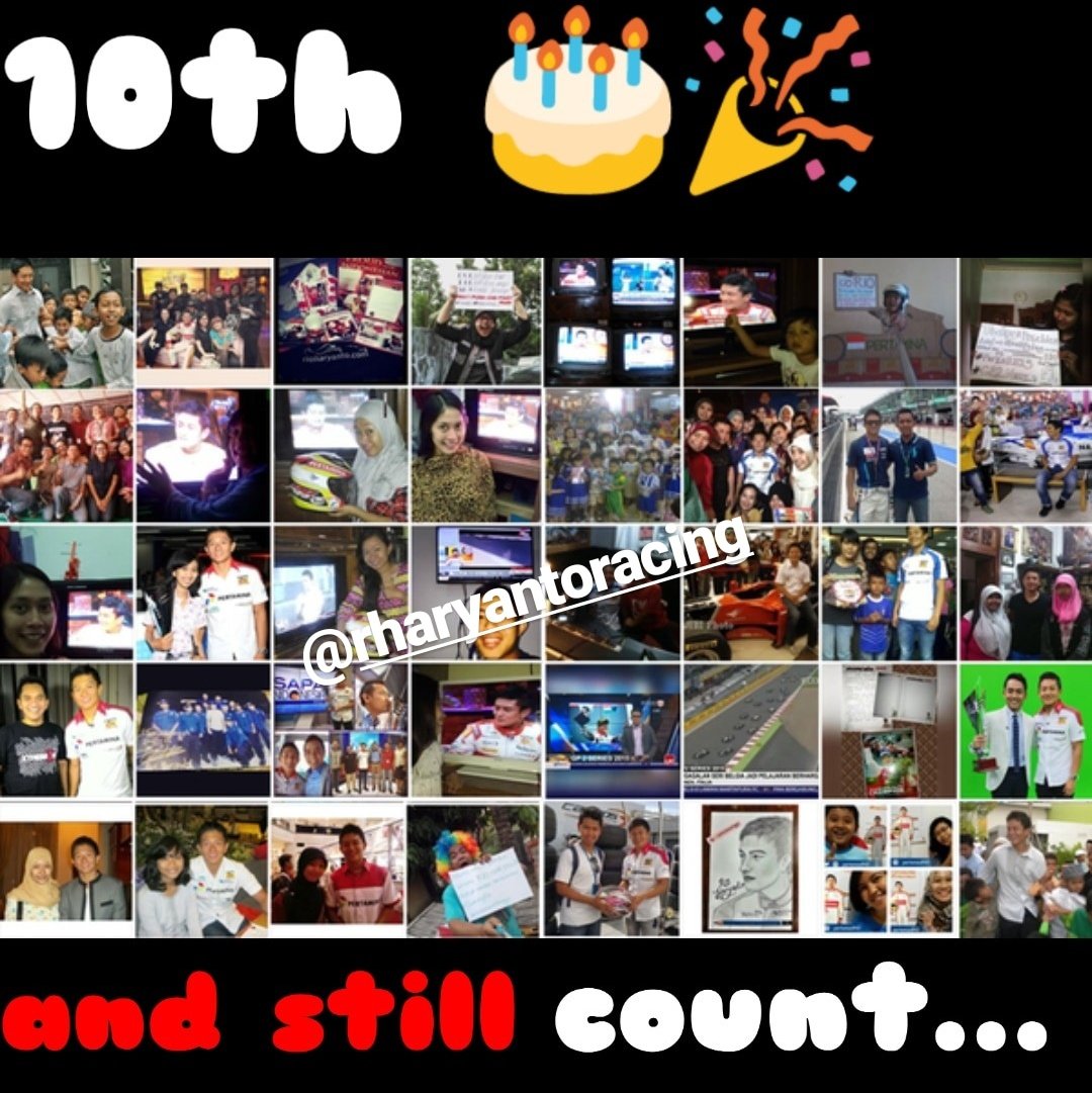 SahabatRio's tweet image. Couldn’t believe we’ve been together for ten years! Thank you for your continuous support for our hero @RHaryantoracing 

Happy Anniversary ✊🎂🎉 10 years and still counting! 

#sahabatrio #10thanniversarySR #teamrh