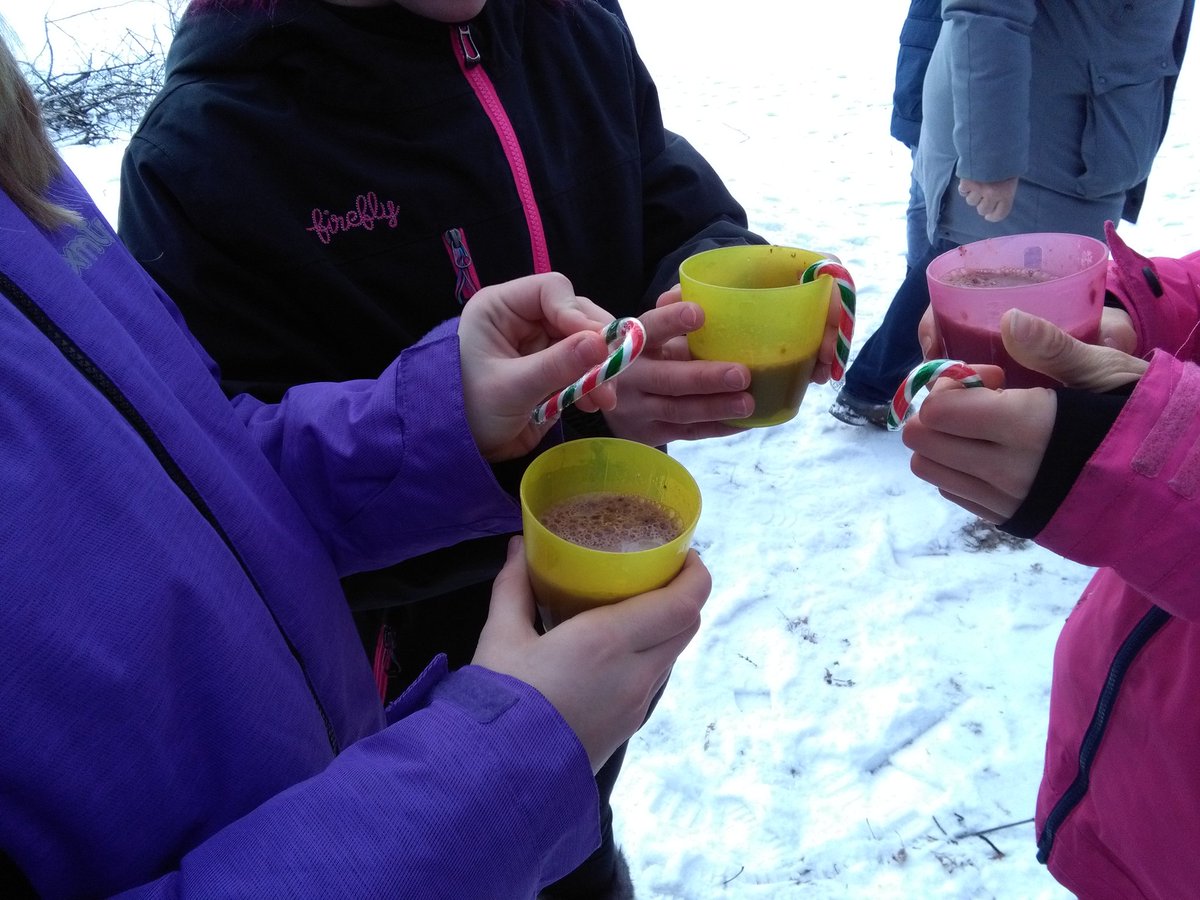 MissDahmer's tweet photo. Hot chocolate and candy canes in the forest! https://t.co/FldbaAe3Tf