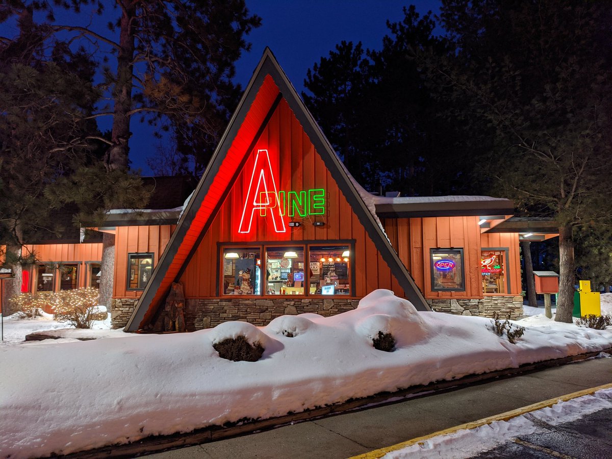 A Pine #Minnesota #north #aframe #restaurant #winter #knottypine