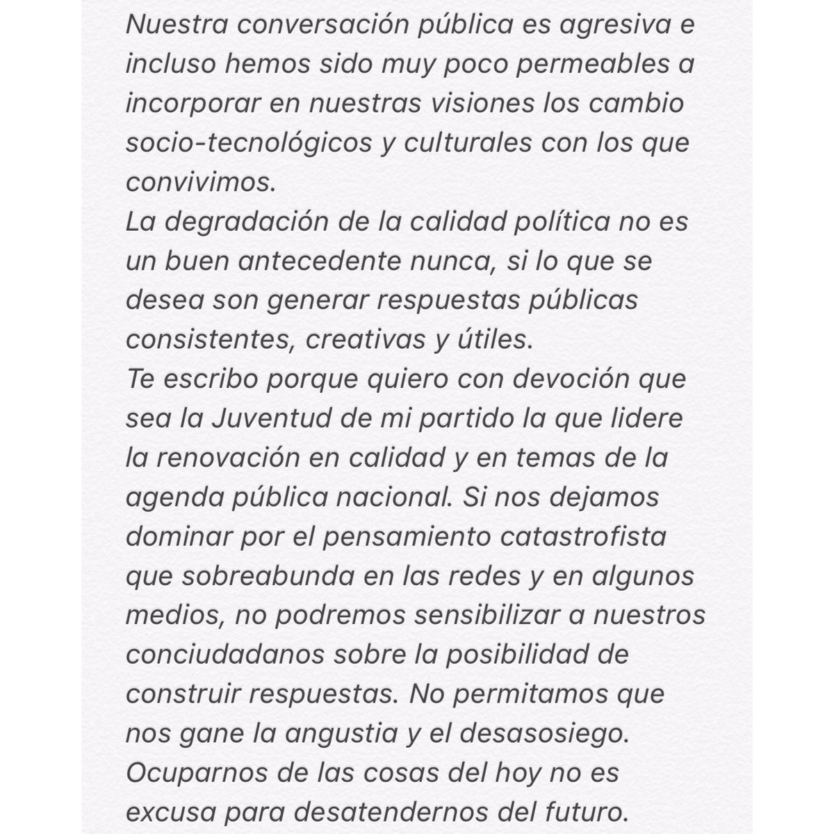 fabiojquetglas's tweet photo. CARTA ABIERTA A LA PRESIDENTA DE LA JUVENTUD RADICAL 🇵🇱

Estimada @mmariabela: https://t.co/UN26xJyIqx