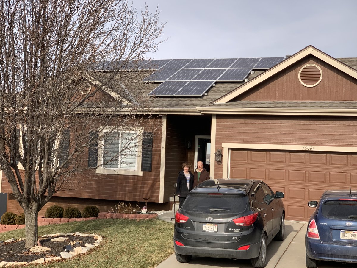 GCReVOLT11's tweet photo. ONLINE! A new 6kw urban solar system w/ Lithium Battery. We are grateful this holiday season to help the Comptons & you meet your clean energy, security & economic goals! Thanks to Monster Electric for the install & OPPD for the interconnect! #HappyHolidays #SolsticeSun #ReVOLT https://t.co/uaop0Edee6