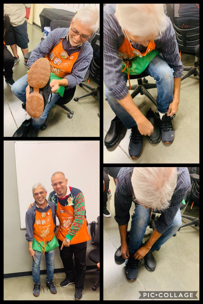 Edward_1084HD's tweet photo. This morning Amin woke up to find out his shoes were stolen from outside his front door. When asked about it he said, it’s ok because someone probably needed them more than I do. 1084 #takingcareofourpeople jumps into action and we get him new kicks! @LisaFerence @THDRussB https://t.co/EojpwX2y31