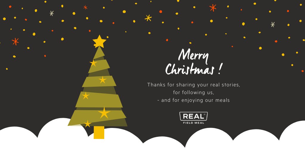 realfieldmeal's tweet photo. Merry Christmas! 🎄
Thanks for sharing your real stories,
for following us, - and for enjoying our meals 😊
#RealFieldMeal #gratitude #Christmas https://t.co/JmWShOwFmX