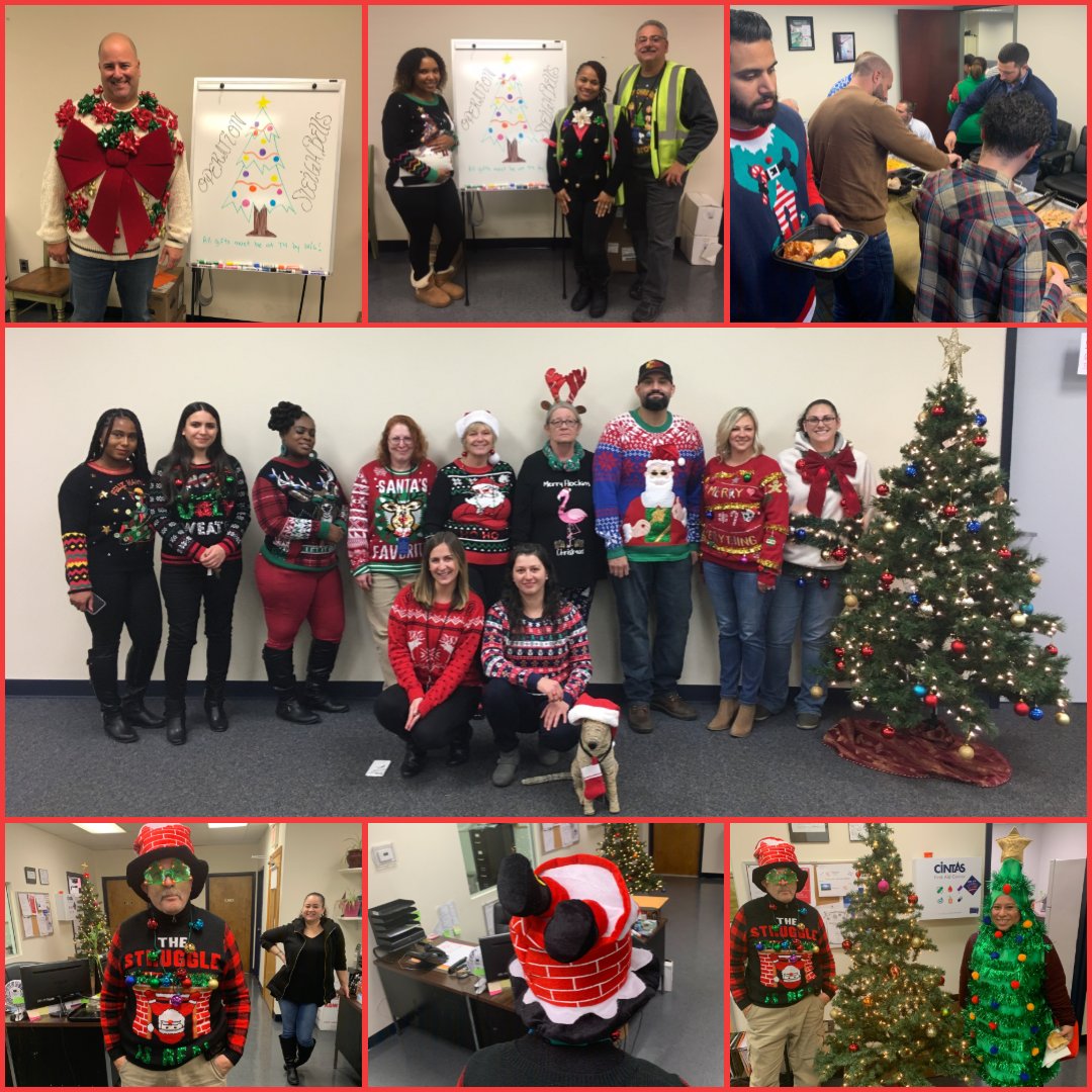 portjersey's tweet image. Happy holidays and congratulations to the winners of our ugly sweater contest! The creativity was off the charts this year. Some of us may have a future in costume design.