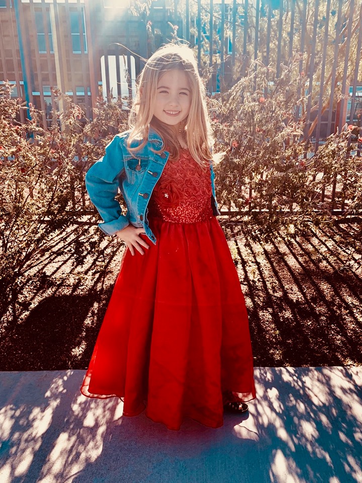 PinkPrincess's tweet photo. It was Winter Wonderland Day in Arizona, and this was Fashionista Ava's outfit - Pink Princess Christmas dress paired with a chic denim jacket, rolled sleeves, of course.

We want Ava to style all of OUR outfits from now on ❤️💙🎄 #pinkprincesscuties #ourcustomersarethecutest https://t.co/qScURw305s