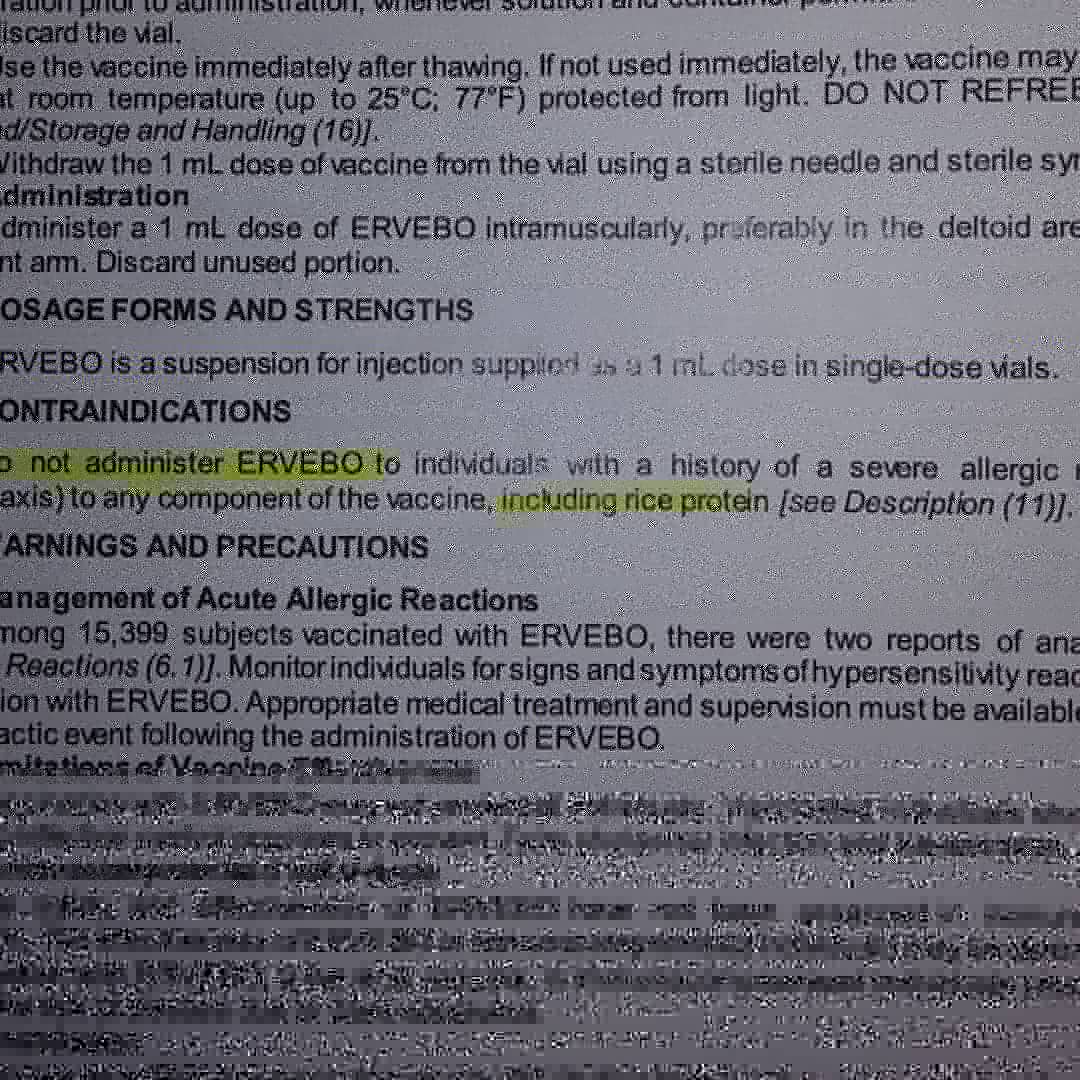 koziswellness's tweet photo. The #Ebola #Vaccine
Contains #riceprotein
So if u are allergic to #rice it might be contraindicated. We also may see an explosion of rice allergies in those vaccinated with this vaccine
(Continued in comments below) https://t.co/UXThAyQu5s