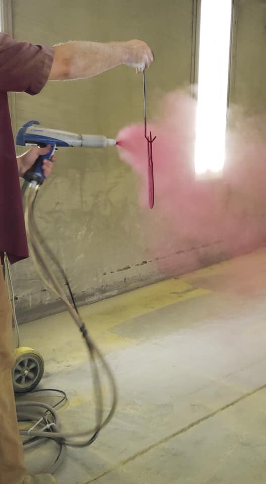 SunsetPowderInc's tweet photo. It is not Independence Day but here is some red, white and blue. 🇺🇸 #powdercoating https://t.co/Yug321hPs2