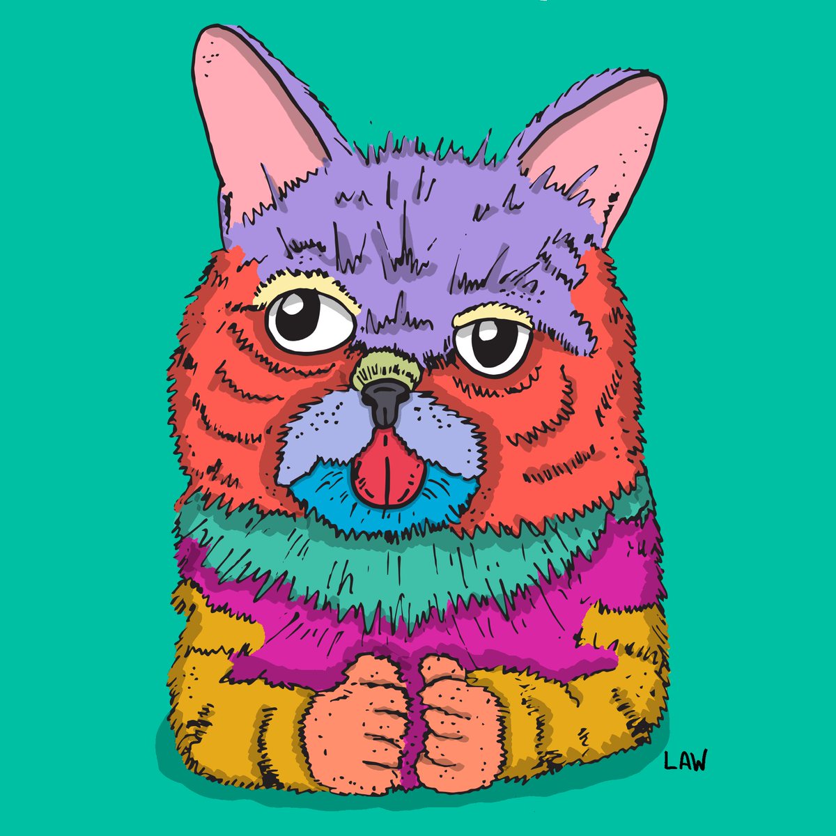 larryblaw's tweet photo. I finally got around to coloring my @IAMLILBUB drawing. RIP Lil Bub.
prismacolor & digital
•
#illustration #prismacolor #penandink #art #drawing #pencil #sketch #cartoon #fabercastell #arteza #markers #copic #ink #cat #cats #sketchdaily #lilbub #bub #riplilbub #affinitydesigner https://t.co/t0gXbfq9br