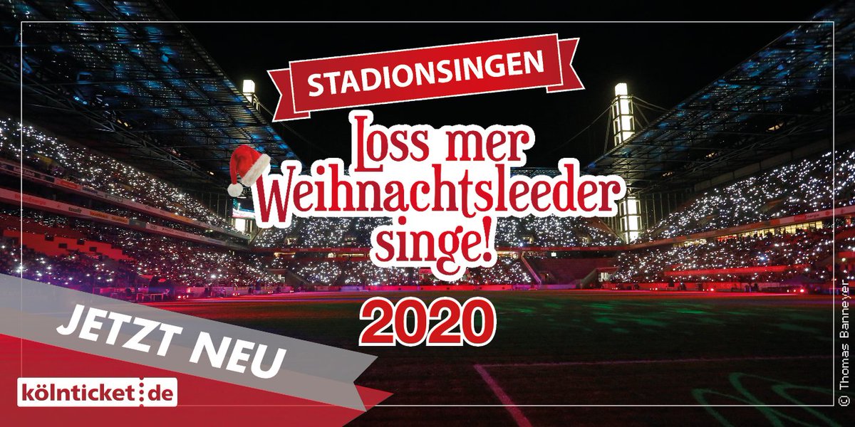 koelnticket's tweet photo. Loss mer Weihnachtsleeder singe 2020 im #RheinEnergieSTADION‼️🎅
Die letzten weihnachtlichen Töne haben die Arena noch gar nicht richtig verlassen, da könnt ihr euch schon Tickets fürs nächste Jahr sichern! Karten bekommt ihr ab JETZT bei uns!

👉👉 https://t.co/1hMKmBbKzc https://t.co/HhZPUvqc8k
