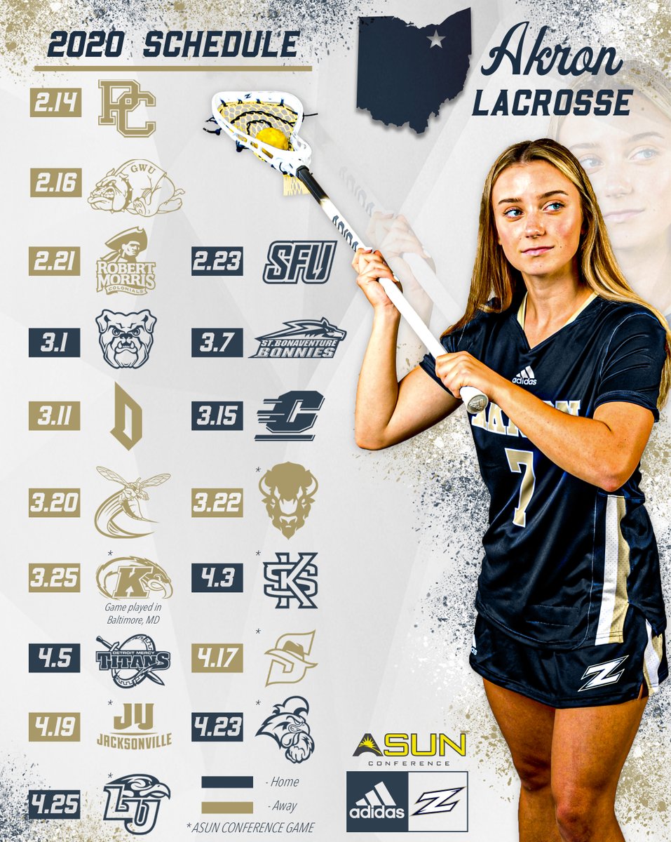 ZipsWLAX's tweet photo. Lax season is near. There's just 5⃣3⃣ days until the first draw 🥍

Don't forget to add the 2020 schedule onto your calendars and follow your favorite lacrosse team! 🤗

🗓️ Add it now 👉https://t.co/EvbyVelJdR https://t.co/UTY84EkpWV