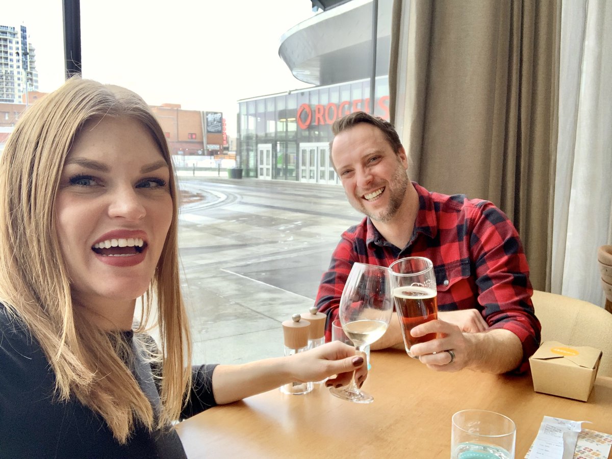 Our Co-Chairs <a href="/SeanFeehanYeg/">Sean Feehan</a> &amp; <a href="/AshlynBernier/">Ashlyn Bernier</a> ending the year with a toast: To every person who spoke up, listened, changed their mind, got involved, shared their knowledge, and worked in their own way to make our community better. Cheers to you! Happy Holidays!