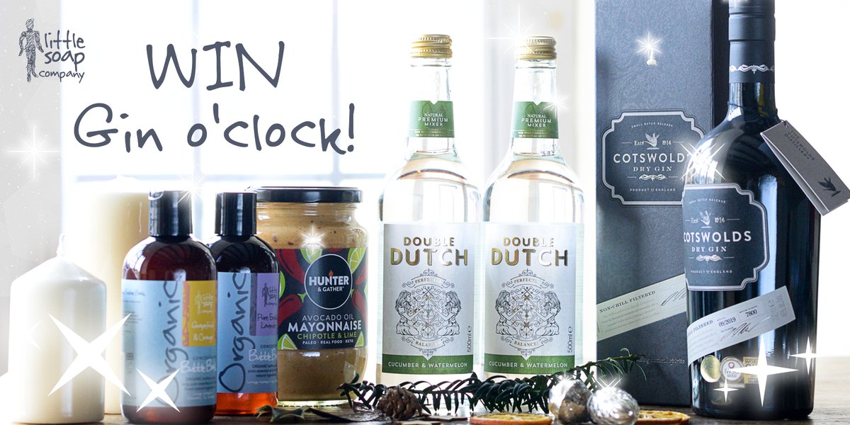 Little_Soap_Co's tweet image. 🎁#GIVEAWAY 🎁

The prize: 
@Cotswoldistill Dry Gin
@DoubleDutchMix 24 Cucumber &amp;amp; Watermelon mixer 
@Cru8Foods Tomato Red Pepper Crackers
Hunter and Gather Avomayo + Chipotle and Lime
2  bubble baths by US

TO ENTER:
SHARE this with #LittleDecemberWin3 
Follow us
Ends 8pm 28 Dec