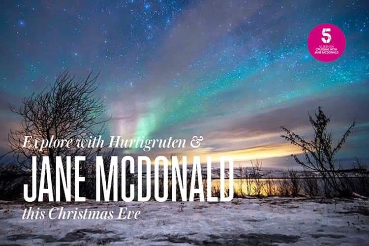 Tune into Channel 5, 9pm this Christmas Eve to see  Cruising with <a href="/TheJaneMcDonald/">Jane McDonald</a> explore Norway with <a href="/Hurtigruten/">Hurtigruten</a>