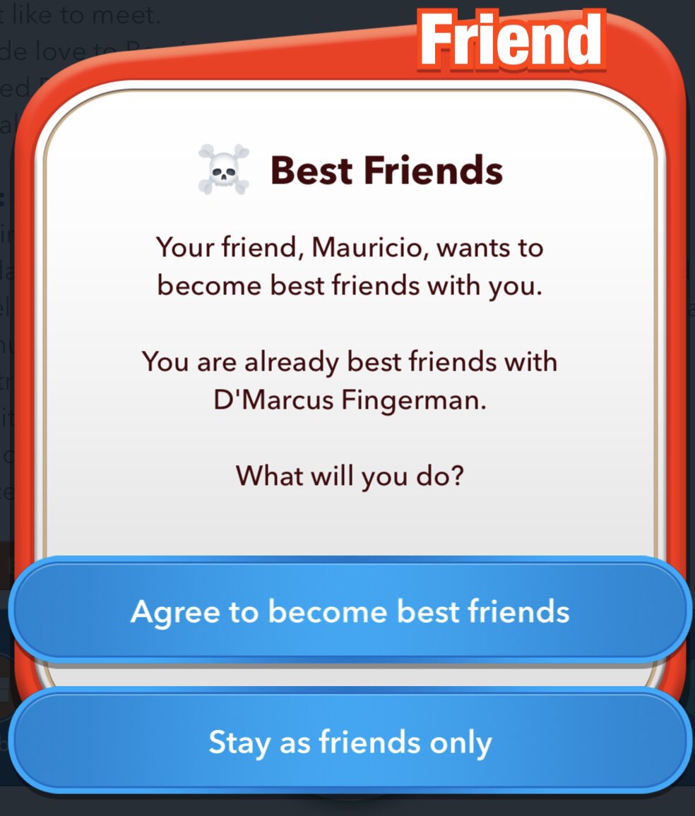itsmegamo's tweet photo. @BitLifeApp Getting bestie requests from beyond the grave 👻 #issue https://t.co/pMk7PaV97w