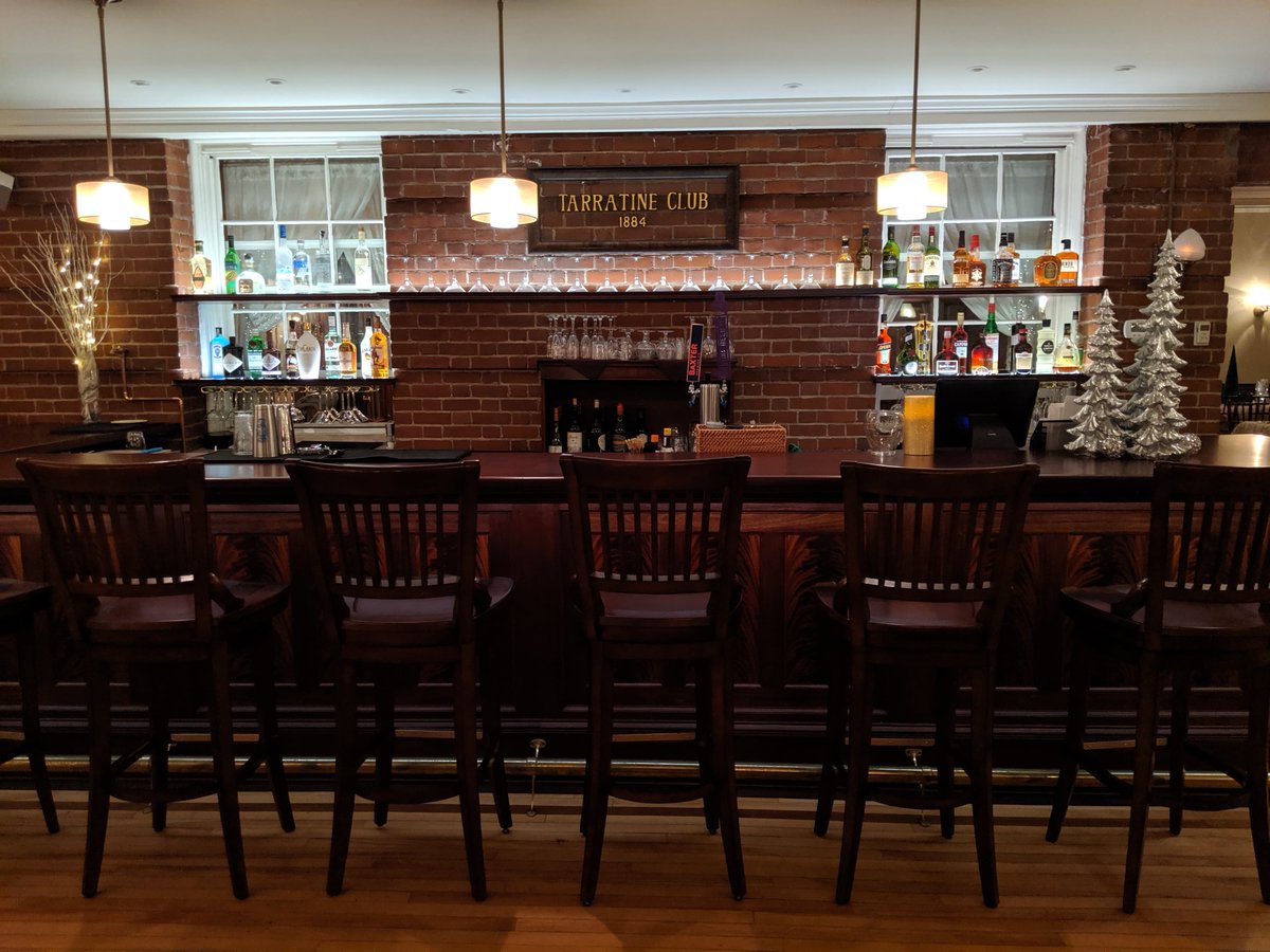 TTarratine's tweet photo. Out finishing up your holiday shopping and need a break? The Tarratine bar is open tonight!  The entire building is festively decorated and we're playing holiday music. 🍸🎄Walk ins are welcome! https://t.co/kHU4DvUsH4