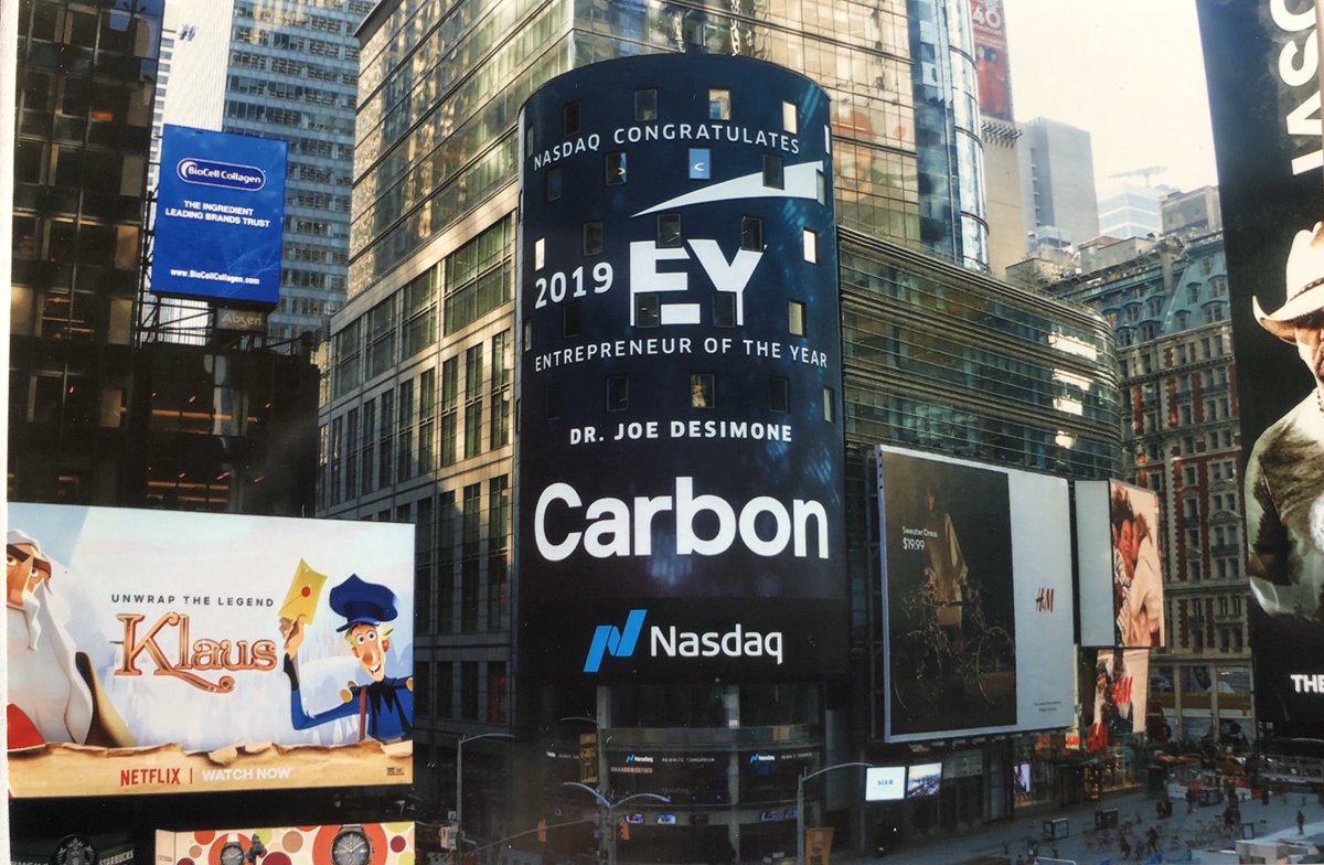 Gotta love the attention from the wonderful team at <a href="/Nasdaq/">Nasdaq</a> for me and our team at <a href="/Carbon/">Carbon</a>!!  Thank you!  <a href="/EY_US/">EY US</a> <a href="/EY_EOY/">EY EOY</a> <a href="/UNC/">The University of North Carolina at Chapel Hill</a> <a href="/NCState/">NC State University</a>