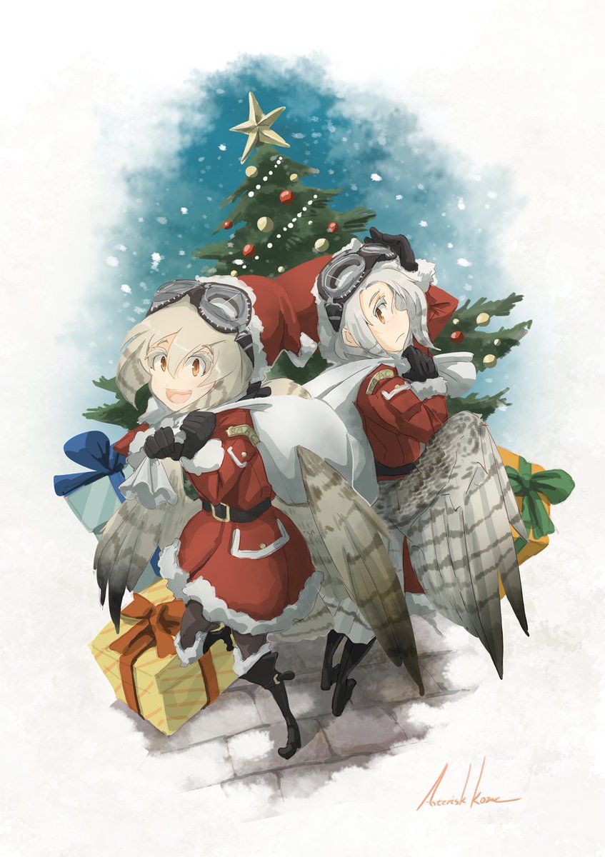 「クリスマスということで、描きました。 #Winged_Fusiliers 」|※Kome@「夜光雲のサリッサ」連載中のイラスト
