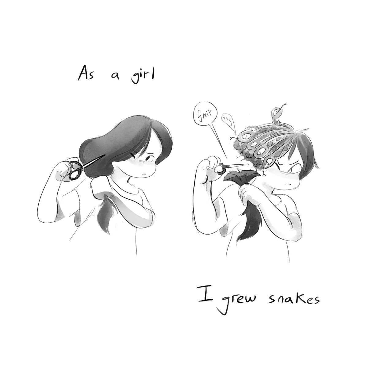 GeoDraws's tweet image. They/Them/Medusa (1/2)