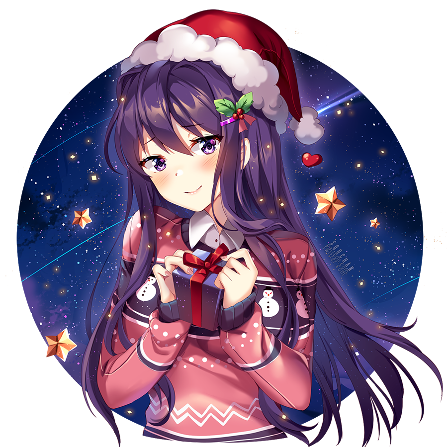 Happy birthday and lovely holidays to @dansalvato from Yuri and Me 💜✨ #DDLC #DokiDokiLiteratureClub #Yuri #christmas