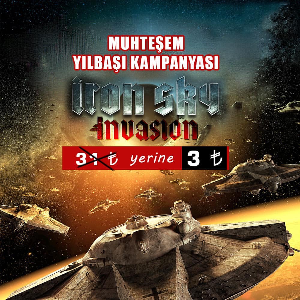 oyunkodual's tweet photo. Muhteşem Yılbaşı Kampanyası Iron Sky Invasion Oyunu 31 TL Yerine Sadece 3 TL #ironsky 
Satın Almak Ve İncelemek İçin Tıklayın:  https://t.co/Qd8zoakoKZ https://t.co/8cg2JydEIj
