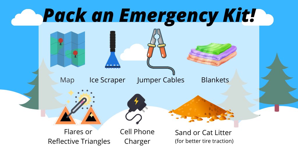If you find yourself stranded in your car, having an emergency kit packed can help keep you safe! #25daysofJPAC