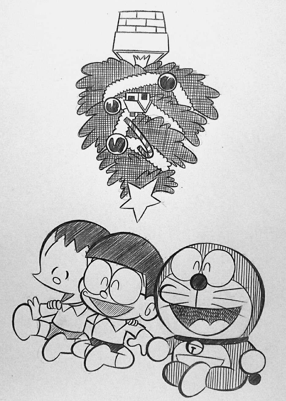 真夜中のソースごはん サンタメール や サンタえんとつ 等々 クリスマス的ドラえもん絵画を猫くには題材 はたくさんあるのに やっぽりアタクシは あばら谷一郎くんを猫きたくなるンだなぁ 詳しくは藤子 F 不二雄先生の ドラえもん 重力