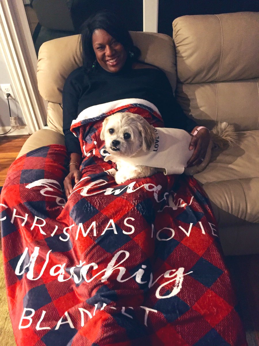 CarpeDiemJBS's tweet photo. @hallmarkchannel Here’s me and our rescue watching @hallmarkchannel #holidaymovies last night. #hallmarkdreamjob #countdowntochristmas https://t.co/NfoVmJrFtP