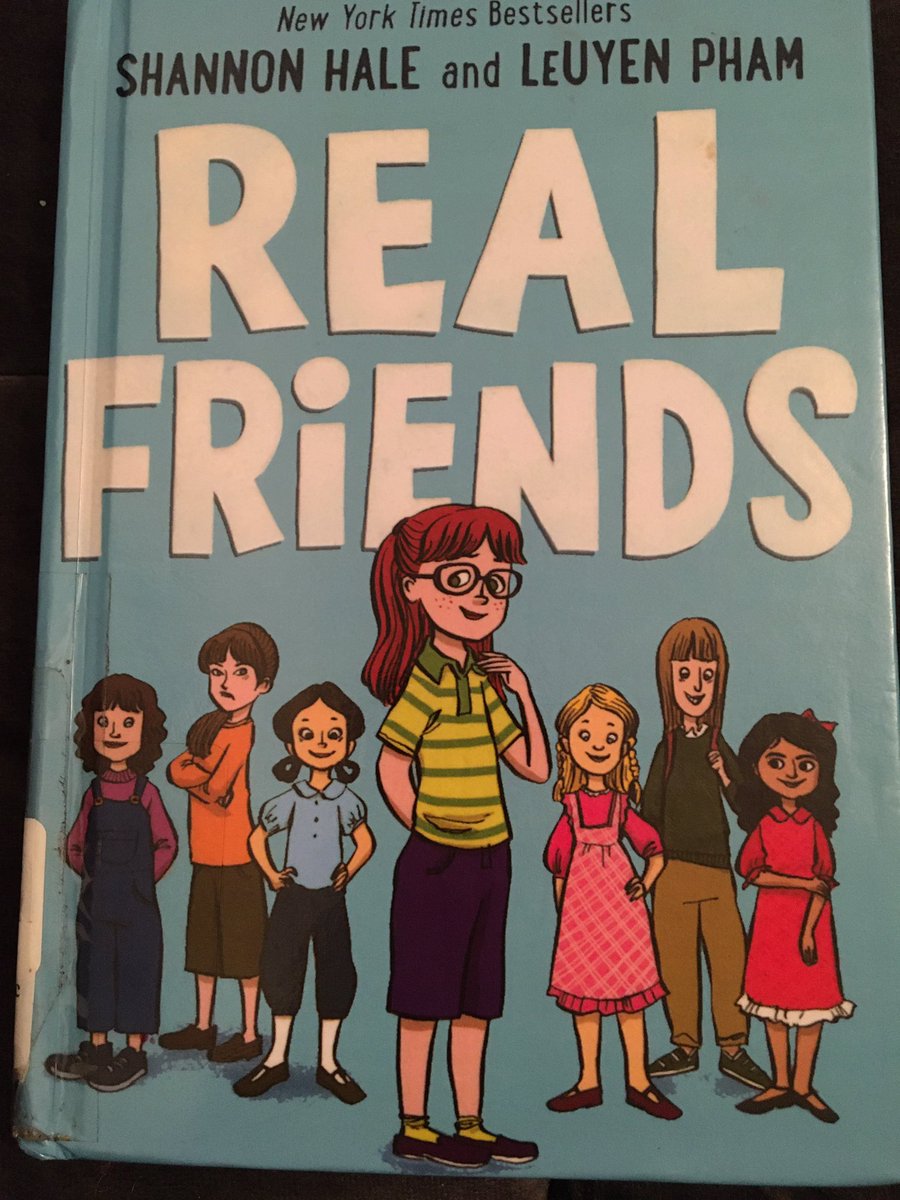VanArico's tweet photo. Missed yesterday but trying to finish two books today. Real Friends by @haleshannon reminded me so much of the friendships of my middle school years. I look forward to reading its sequel. ⭐️⭐️⭐️⭐️#bookaday #WinterBreakGoals #graphicnovels https://t.co/SbSKHSVObZ