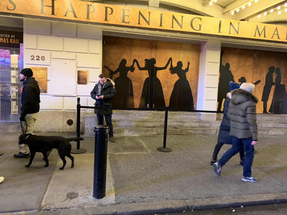 sportsCourt's tweet photo. Wanted to make sure we got to Richard Rodgers theater in time. When arrived, this was the line. #overeager https://t.co/4MioVt0D02
