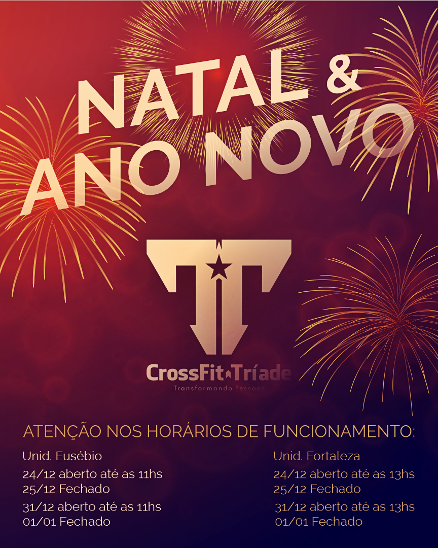 CrossfitTriade's tweet photo. #FamíliaTríade
Atenção a nossa programação de funcionamento de fim de ano e programe seus treinos!
Agende sua Aula Experimental!
Fortaleza  98117.3996
Eusébio 99921.8184
 #crossfitriade #crossfit #transformandopessoas #wod #fortaleza #eusebio #crossfitfortaleza #crossfiteusebio https://t.co/JW4883cf15