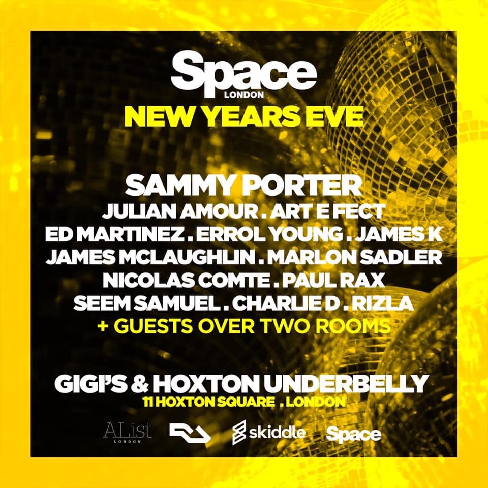 AmorBoatparties's tweet photo. Space London NYE 2019/2020
Gigi’s Bar 11 Hoxton Square - See you there 💖⭐️✨ ‘’Back to the Disco’’ #disco #nye #party #dancing #housemusic #london #eastlondon #djs #londonlife #hoxton #shoreditch #spaceldn @alistlondon #techhouse #deephouse #nyelondon https://t.co/9bjvqWm55U